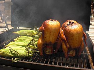 Beer Can Chicken, aka Chicken on the Throne