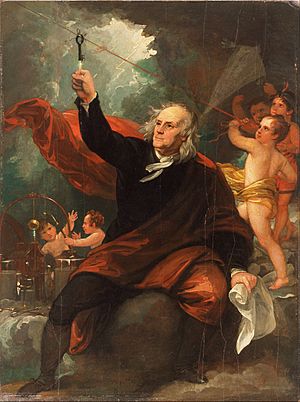 Benjamin West, English (born America) - Benjamin Franklin Drawing Electricity from the Sky - Google Art Project