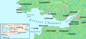 Bristol channel detailed map