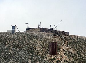 Burned Mount Holmes Fire Lookout viewed from a helicopter (48310417181) (cropped)