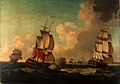 Capture des flutes Alcide et Lys en 1755 pres de Louisbourg