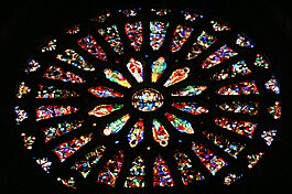 Cathedral of León - Rosette (interior view)