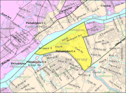 Census Bureau map of Delanco Township, New Jersey