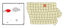 Location of Clear Lake, Iowa