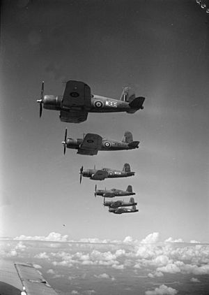 Chance-Vought Corsairs with British markings