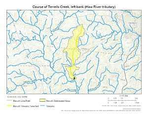 Course of Terrells Creek, left bank (Haw River tributary)