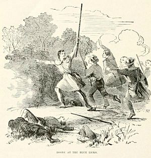 Daniel Boone At Battle of Blue Licks Indian History For Young Folks By Francis S Drake.jpg