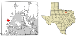 Location of Ponder in Denton County, Texas
