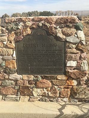 The California Historic Landmark plaque for Desert Spring