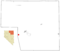 Elko County Nevada Incorporated and Unincorporated areas Carlin Highlighted