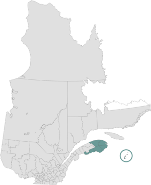 Gaspesie-Iles-de-la-Madeleine (Quebec) map