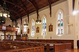 Gospel side from front, St Patrick's Cathedral, Auckland