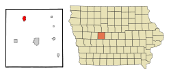 Location of Churdan, Iowa