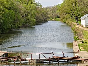Hennepin Canal, from the bridge on East 2nd Street in Rock Falls, Illinois