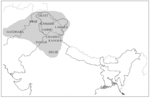 Historical geographical distribution of Sharada