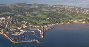 Aerial photo of Howth and harbour