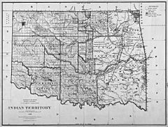 1885 government map of Indian Territory