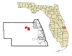Location in Indian River County and the state of Florida