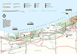 Indiana Dunes parkmap west