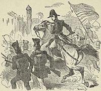 Jackson and his soldiers entering Pensacola on November 6, 1814