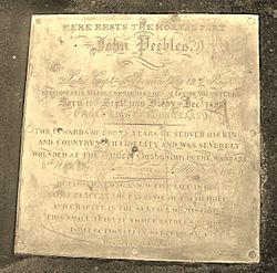 John Peebles, memorial plaque, Irvine