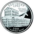 Kentucky quarter, reverse side, 2001