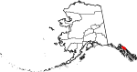 State map highlighting City and Borough of Juneau
