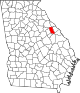 State map highlighting McDuffie County