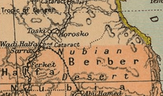 Map of the Hala'ib Triangle and Bir Tawil in 1912