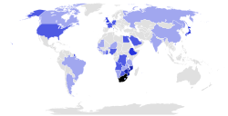 Map showing countries President Cyril Ramaphosa of South Africa has visited