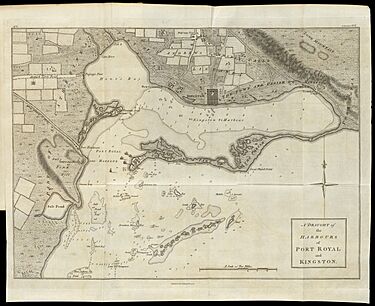 Map showing the harbours of Port Royal and Kingston, Jamaica Wellcome L0063041