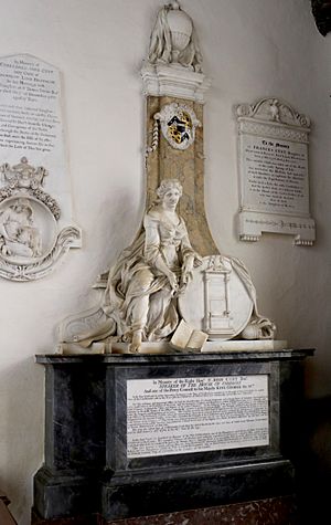 Memorial to Sir John Cust in St Peter and St Paul's Church, Belton