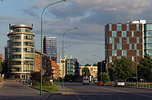 Modern buildings in Klaipėda in 2010