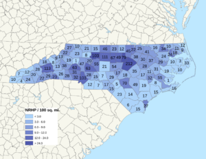 NRHP North Carolina Map