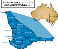 Noongar regions map