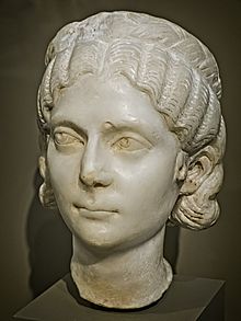 Portrait head possibly of Empress Otacilia Severa, wife of Emperor Philip the Arab 250-300 CE MH