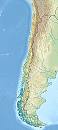 Location of Yulton Lake in Chile.