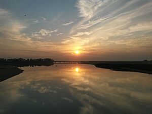 River Jhelum at Jhelum City from Old Railway bridge at Jhelum City