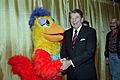 Ronald Reagan with the San Diego "chicken"