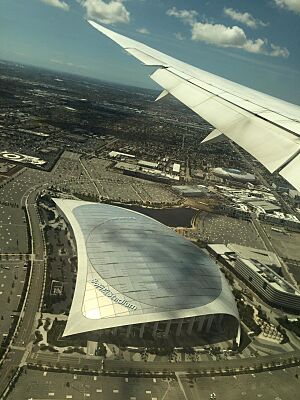SOFI stadium from above