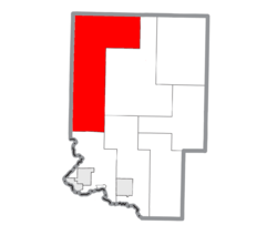 Location within Dickinson County
