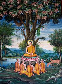 Sermon in the Deer Park depicted at Wat Chedi Liem-KayEss-1