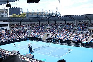 Show Court Arena at Melbourne Park during Australian Open 2023