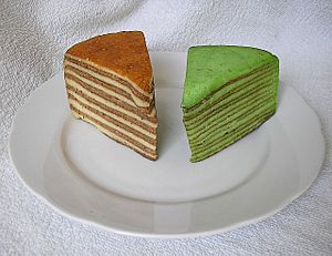 Spekkoek naturel en pandan