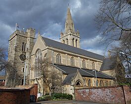 St Andrew's Church, Rugby, from south, 3.23