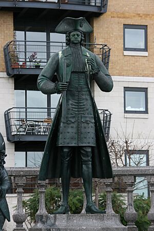 Statue of Peter the Great at Deptford Creek