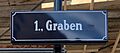 Street sign 1. Graben (Vienna)