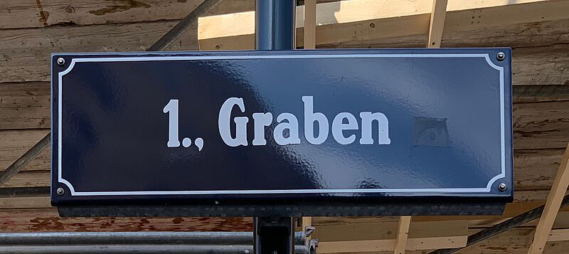Street sign 1. Graben (Vienna)