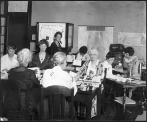 Suffragists in the Birmingham, Alabama suffrage headquarters