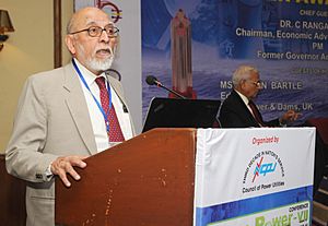 The Ex Chairman Atomic Energy Commission (AEC) and Member Planning Commission and presently Member, AEC, Dr. M.R. Srinivasan addressing at the India Power Awards 2011 ceremony, in New Delhi on November 24, 2011.jpg